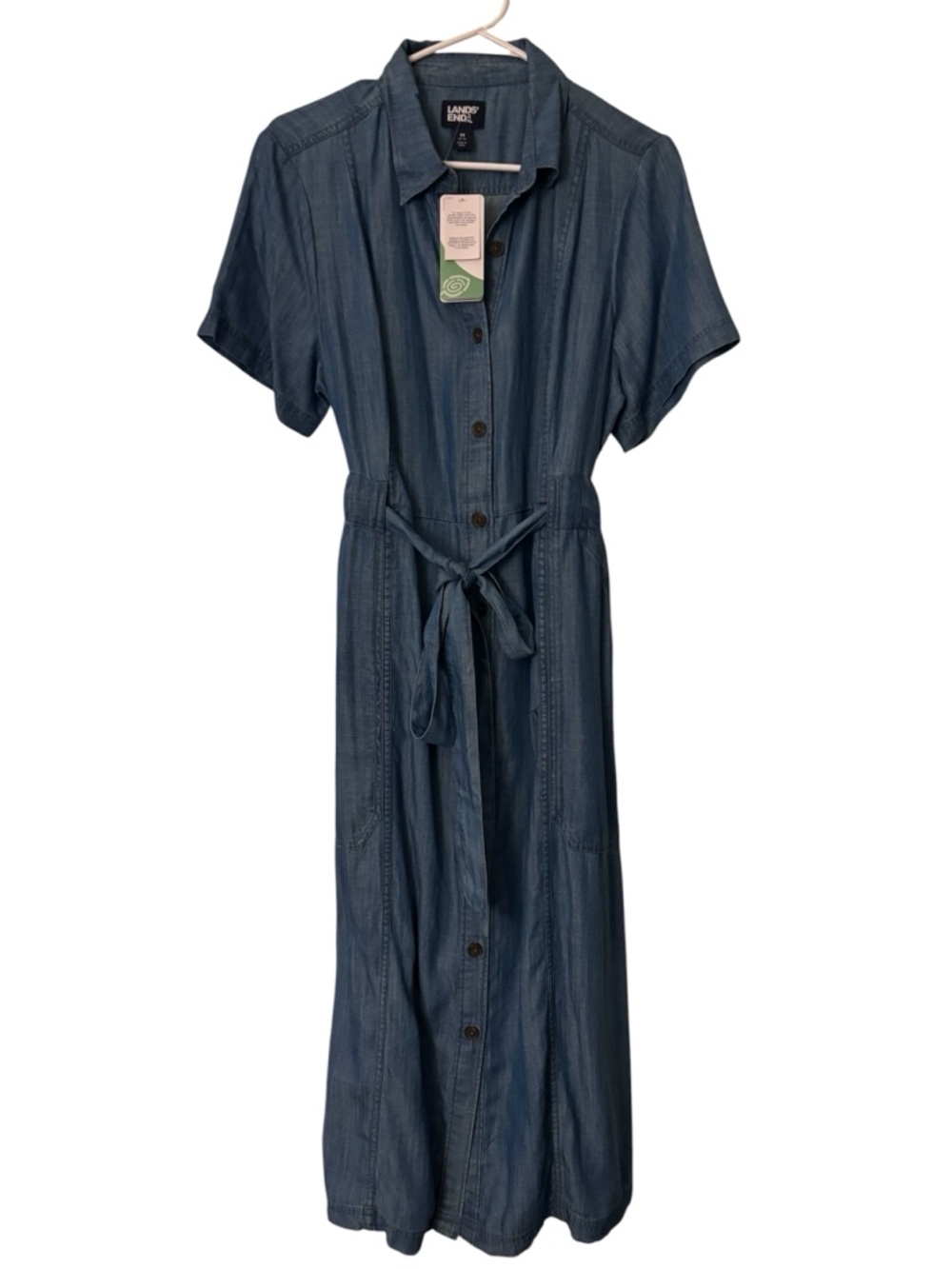 Lands' End Teal Button-Front Shirt